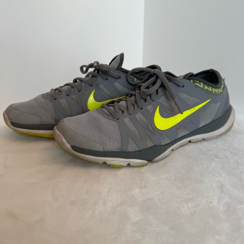 Nike Gray with Neon Yellow Accents Sneakers - Picture 2 of 13